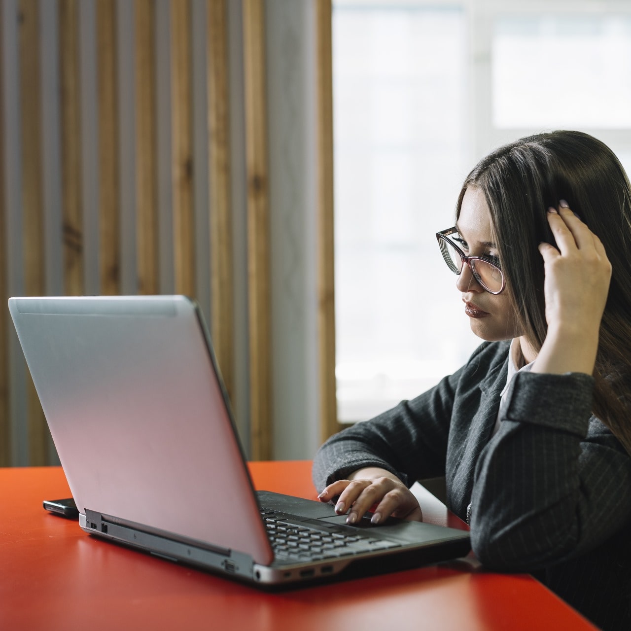 Video call on a laptop